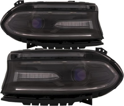 Dodge charger 2015-2022 лампа передняя правая + левая комплект с led фото №1