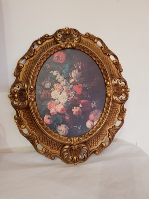 Obraz w zdobionej ramie bukiet kwiatów