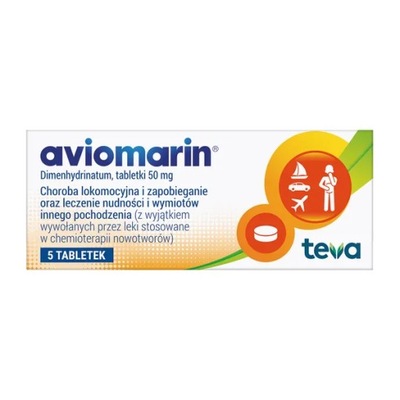 Aviomarin, 50 mg, tabletki, 5 sztuk