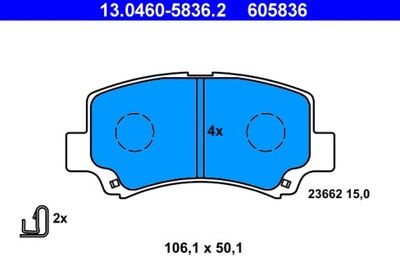 KLOCEK ГАЛЬМІВНИЙ ПЕРЕД SUZUKI WAGON R+ 1.0/1.2