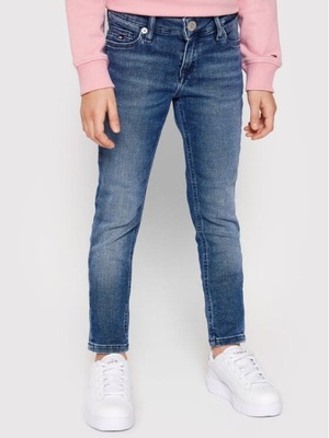 TOMMY HILFIGER NIEBIESKIE JEANSY SKINNY (8-9L)