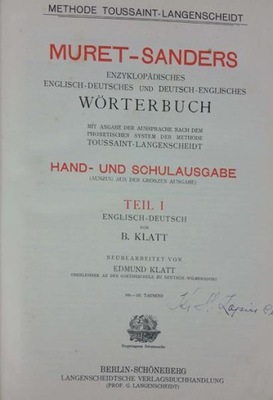 Enzyklopadisches Wortebuch (niem) 1909 półskórek