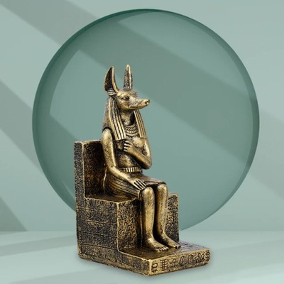 Mitologiczny egipski Anubis statua figurka rzeźba żywica Home Decor