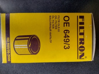 FILTRO ACEITES FILTRON FIL OE649/3  