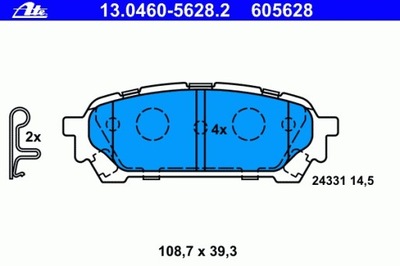 TRINKELĖS STABDŽIŲ GAL. SUBARU IMPREZA 2000 - 2006 