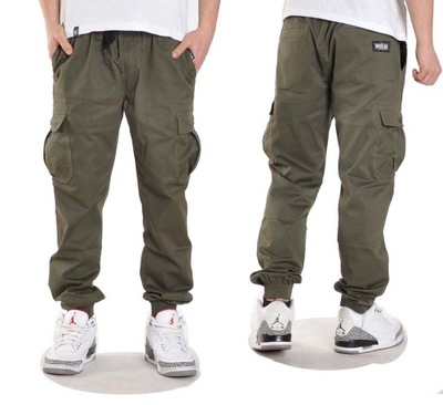 Spodnie XL Bossline Cargo Jogger joggery khaki