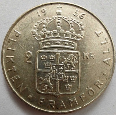 1987 - Szwecja 2 korony, 1956 ag