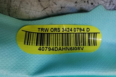 Шторка безопасности левая volvo 40794dahn6i08v 2.0l 2023 фото №1