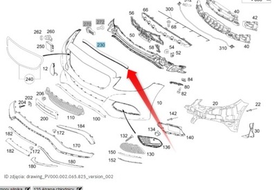 USZCZELKA MASKI C KLASA MERCEDES W205