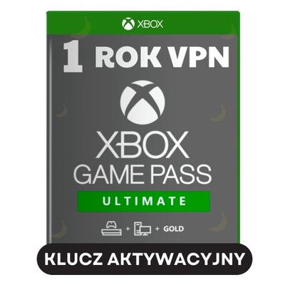 SUBSKRYPCJA XBOX GAME PASS ULTMATE 12 MIESIĘCY 1 ROK LIVE GOLD KLUCZ 12X30