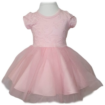 Sukienka dziewczęca niemowlęca tiulowa różowa