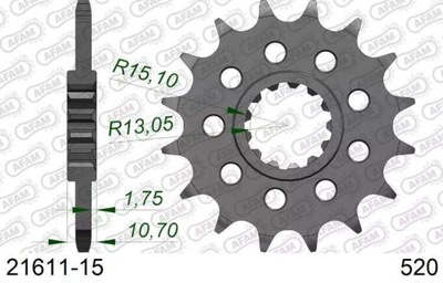21611-15 520 AFAM ENGRANAJE PARTE DELANTERA  