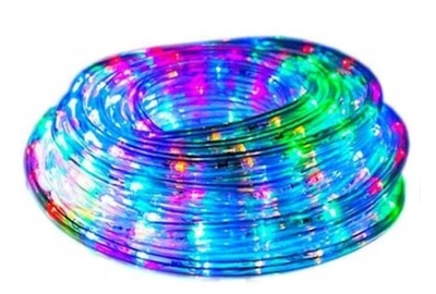 Wąż świetlny łańcuch ozdobny choinkowy LED wielokolorowy RGB 10m