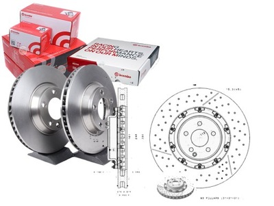 BREMBO DISCOS DE FRENADO 2 PIEZAS MERCEDES S 65 AMG (22  