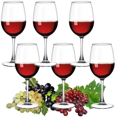 Kieliszki do wina białego do wina czerwonego 315ml 6 szt grube szkło