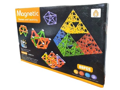 Klocki Magnetyczne Konstrukcyjne 88 Elementów
