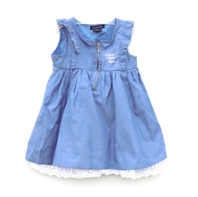 Sukienka DZIEWCZĘCA niebieska ELEGANCKA Calvin Klein roz. 80-86 cm A1509