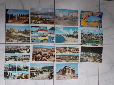 różne zagraniczne pocztówki z obiegu lata 60