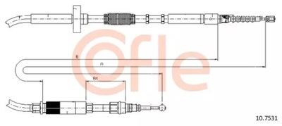 ТРОС HAM.AUDI A4 95-00 /COFLE/ 10.7531 COFLE ТРОСИКИ ТРОС ТОРМОЗА РУЧНОГО