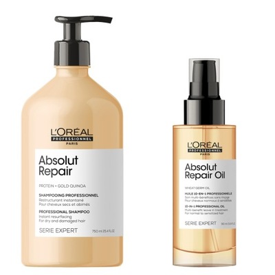 Loreal Absolut Repair szampon i olejek do włosów zniszczonych