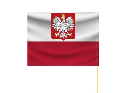 Flaga Flagi Chorągiewka materiałowa z orłem