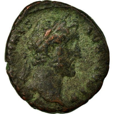 Moneta, Antoninus Pius, As, VF(30-35), Miedź, Cohe