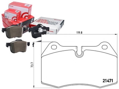 ZAPATAS DE FRENADO BMW 7 E38 94-01 BREMBO  