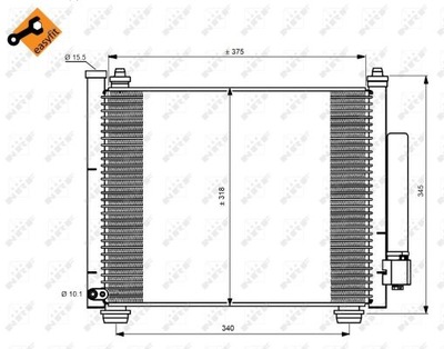 RADUADOR DE ACONDICIONADOR NRF 350216  