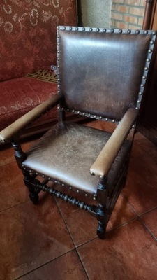 Stary fotel używany. Piękny SKÓRA