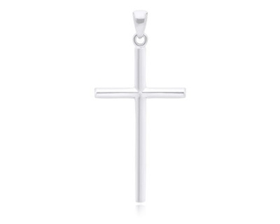 Krzyżyk srebrny męski duży gładki krzyż pr. 925