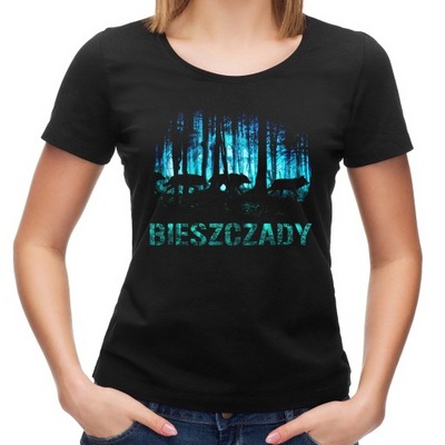 Koszulka Bieszczady Wataha (L):: XL,: czarny