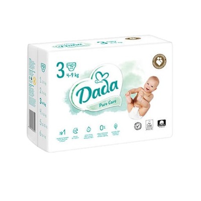 Pieluszki Dada Pure Care 3 Pieluchy Pampersy 40 sz