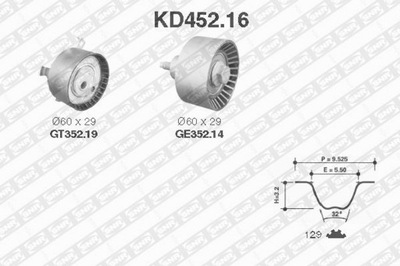 SNR KD452.16 SNR SKIRSTYMO SISTEMA KPL. Z DIRŽELIU 