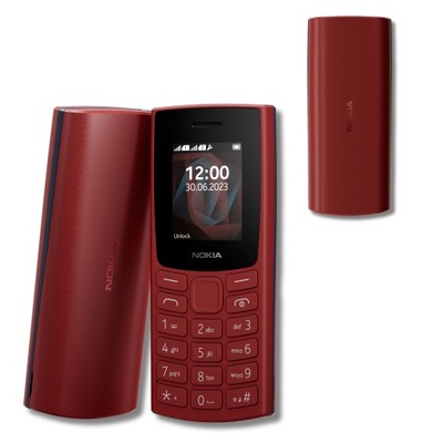 Telefon klasyczny Nokia Telefon komórkowy 105 2023 DualSIM PL czerwony