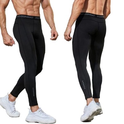 MĘSKIE SPODNIE LEGGINSY TRENINGOWE SPORTOWE DLA MĘŻCZYZNY TERMO - XL