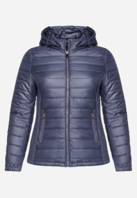 Born2Be Granatowa Kurtka damska 6XL Pikowane