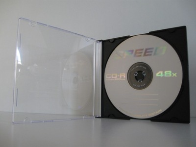 Pudełka CD x 1 SLIM na płyty czarne HQ 10 szt