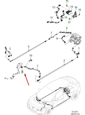 Jaguar i-pace x590 expansion бак inlet шланг t4k9783 original фото №1