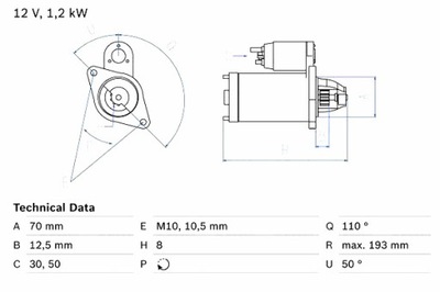 BOSCH STARTERIS NISSAN ALMERA I ALMERA II ALMERA TINO PRIMERA 