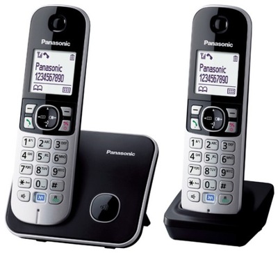 Panasonic KX-TG6812PDB CZARNY telefon bezprzewodowy