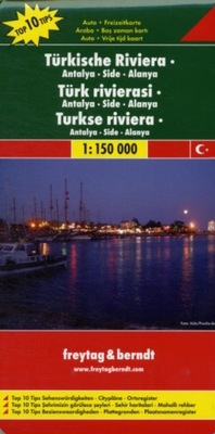 Turkish Riviera - Antalya - Side - Alanya Road Map 1:150 000