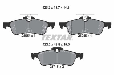 TEXTAR 2505401 ZAPATAS DE FRENADO  