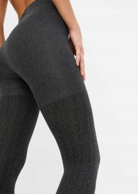 RAJSTOPY 100DEN OCIEPLANE SZARE 1D3C03 Bonprix XL