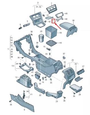Vw touran 5t отсек для хранения compartment insert lhd 5tb863330e9b9 фото №1