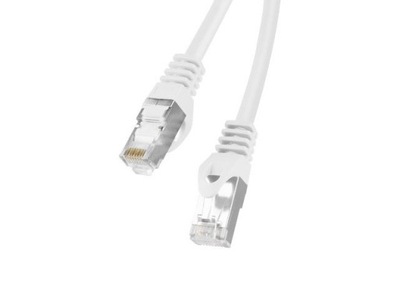 Kabel krosowy patchcord F/UTP kat.6 0,25m biały