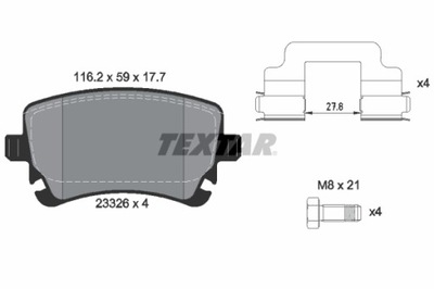 ZAPATAS DE FRENADO VW T. A4/A6/A8/T5 SIN SENSOR  