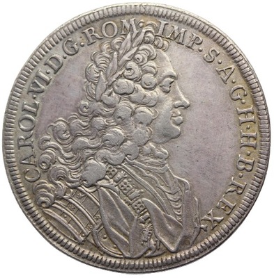 TALAR AUSTRIA 1713 - ŚW. CES KAROL VI - B.RZADKA!!