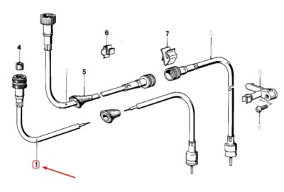 Bmw 6 e24 speedo кабель 62121368148 1368148 фото №1
