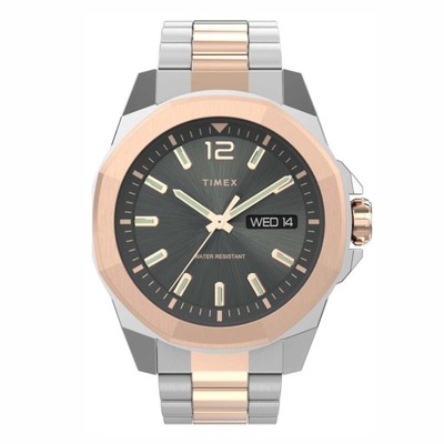 Zegarek męski Timex srebrno-różowo-złoty + Grawer