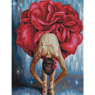 Obraz Malowanie Po Numerach Kwiecisty Balet z RAMĄ 40x50 + BLEJTRAM